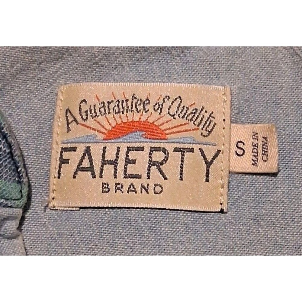 Faherty ‘Movement’ Striped Polo Golf Shirt Men's Small Short Sleeve - Picture 3 of 6